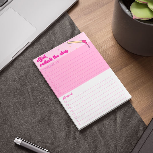 "Girl, restock the shop" Post-it® Note Pads