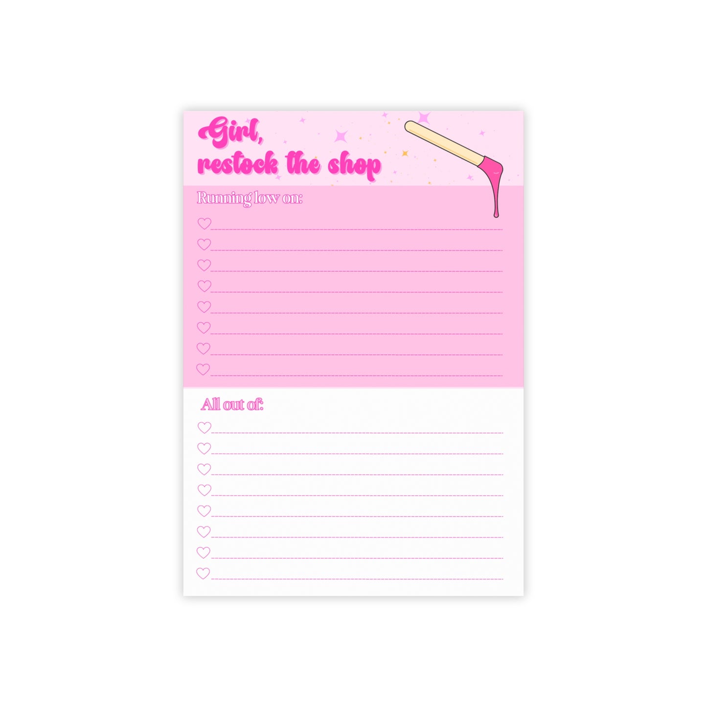 "Girl, restock the shop" Post-it® Note Pads