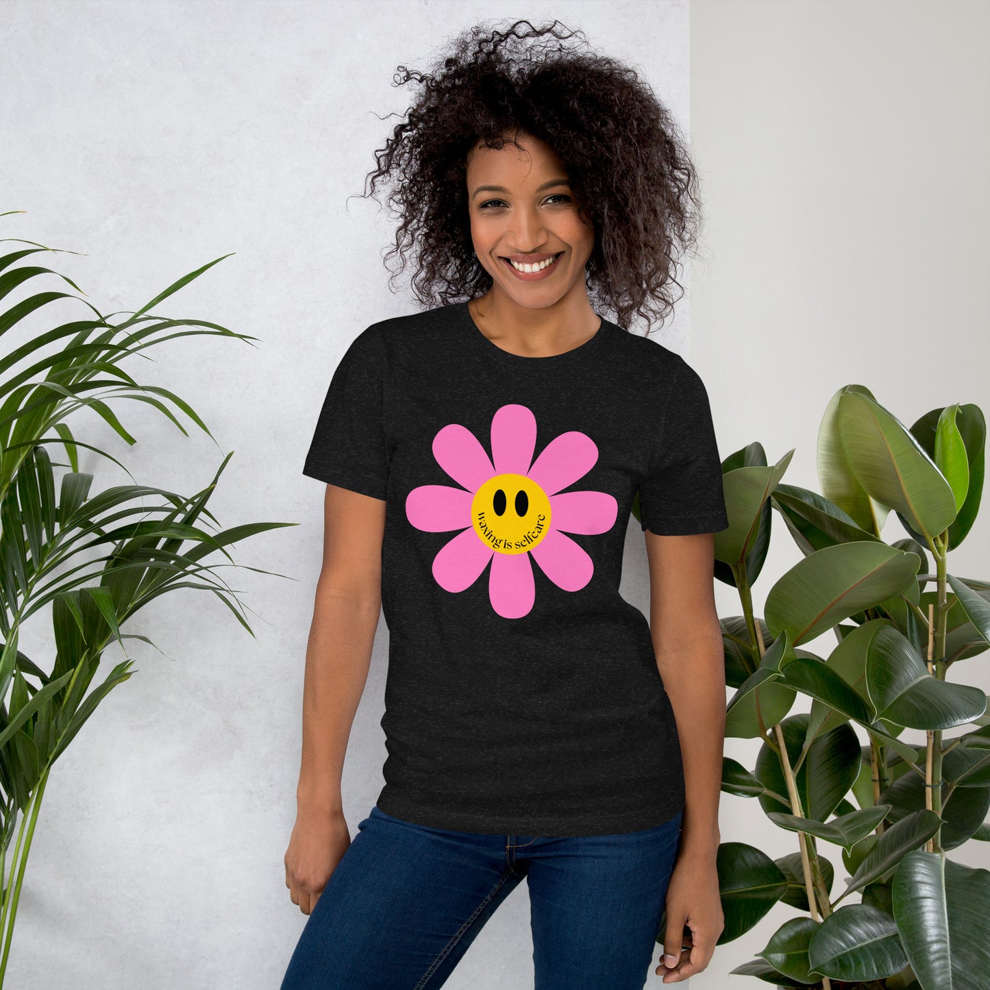 "Waxing Is Self Care Smiley Flower" Women's Waxer Esthetician T-Shirt