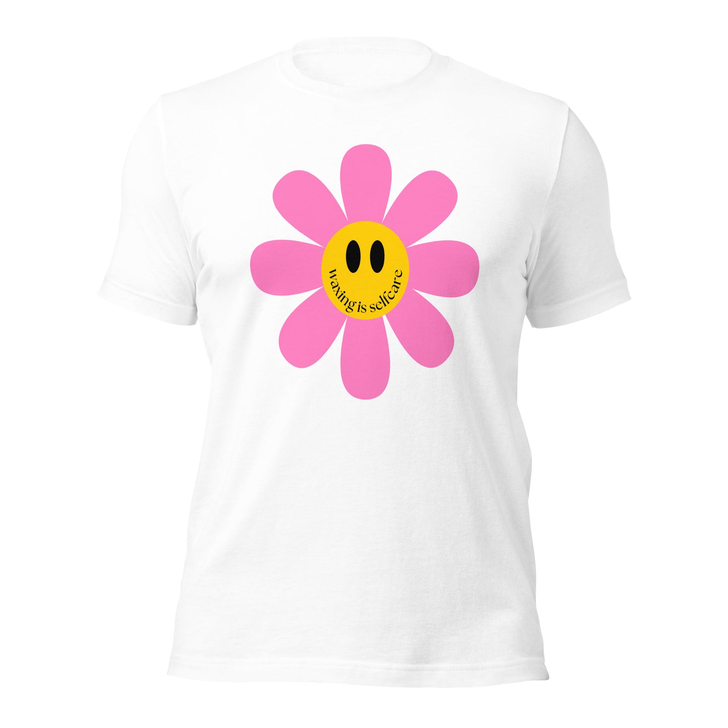 "Waxing Is Self Care Smiley Flower" Women's Waxer Esthetician T-Shirt